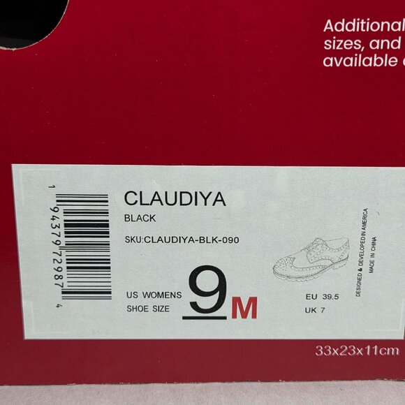 NWT Journee Women's Claudiya Black Wingtip Oxford Loafer - Picture 7 of 7